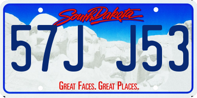 SD license plate 57JJ53