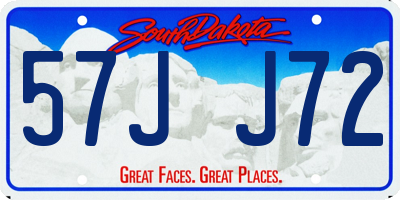 SD license plate 57JJ72