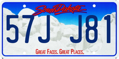 SD license plate 57JJ81