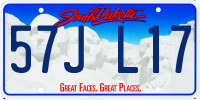 SD license plate 57JL17
