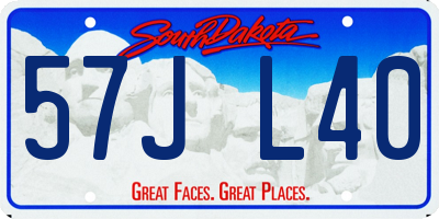 SD license plate 57JL40