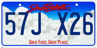 SD license plate 57JX26