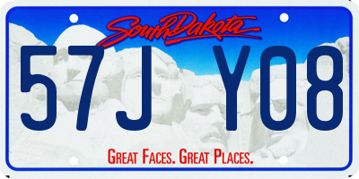 SD license plate 57JY08