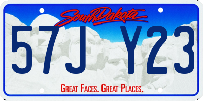 SD license plate 57JY23