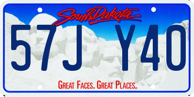 SD license plate 57JY40