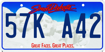 SD license plate 57KA42