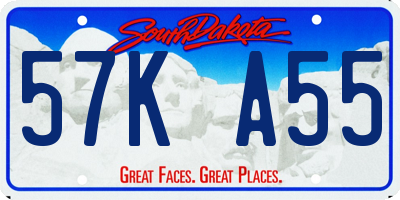 SD license plate 57KA55