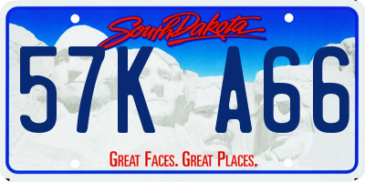 SD license plate 57KA66