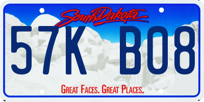 SD license plate 57KB08