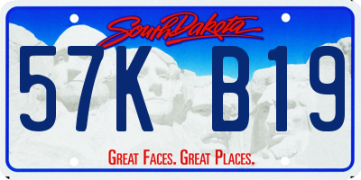 SD license plate 57KB19