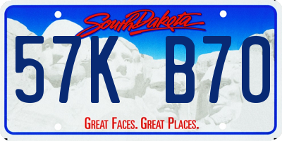 SD license plate 57KB70