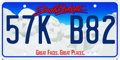 SD license plate 57KB82