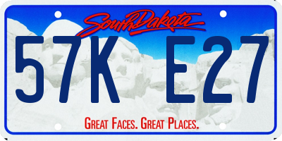 SD license plate 57KE27