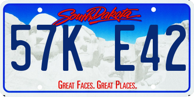 SD license plate 57KE42