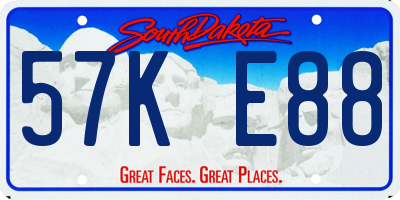 SD license plate 57KE88