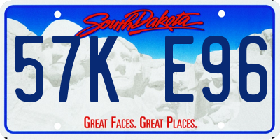 SD license plate 57KE96