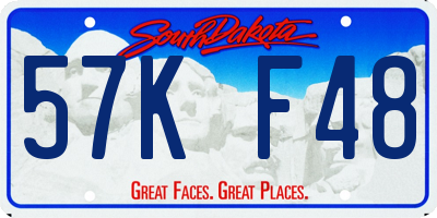 SD license plate 57KF48