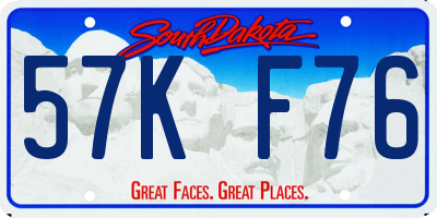 SD license plate 57KF76
