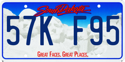 SD license plate 57KF95