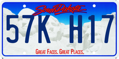 SD license plate 57KH17