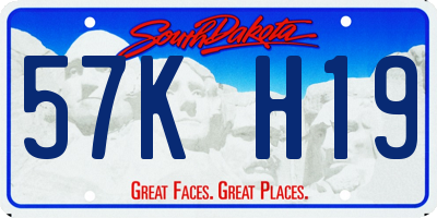 SD license plate 57KH19