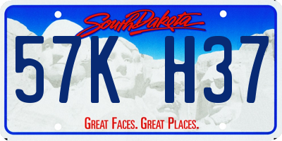 SD license plate 57KH37