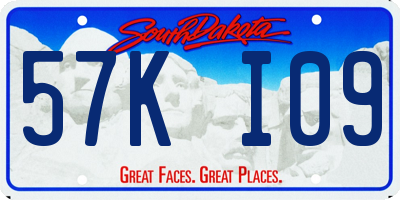SD license plate 57KI09