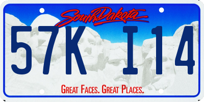 SD license plate 57KI14