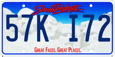 SD license plate 57KI72