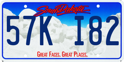 SD license plate 57KI82