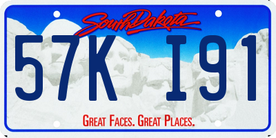 SD license plate 57KI91
