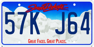 SD license plate 57KJ64