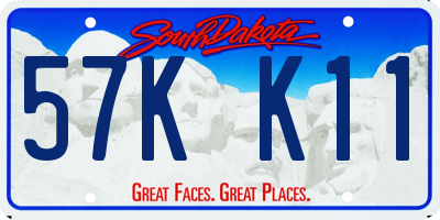 SD license plate 57KK11