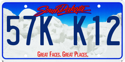 SD license plate 57KK12