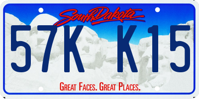 SD license plate 57KK15