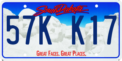 SD license plate 57KK17