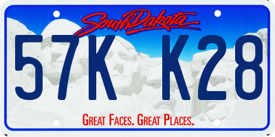 SD license plate 57KK28