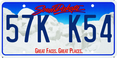 SD license plate 57KK54