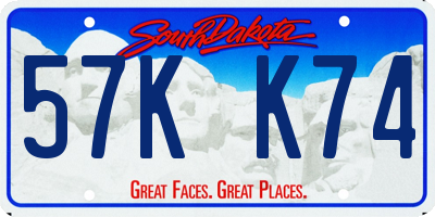SD license plate 57KK74