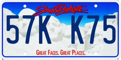 SD license plate 57KK75