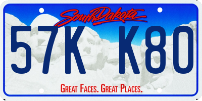 SD license plate 57KK80