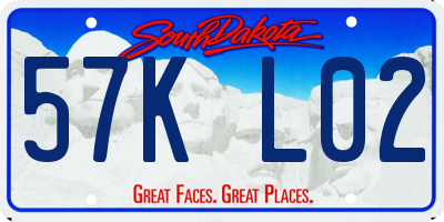 SD license plate 57KL02
