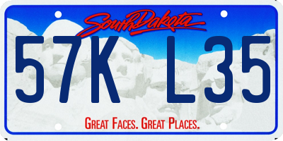 SD license plate 57KL35