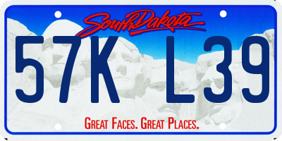 SD license plate 57KL39