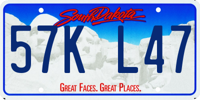 SD license plate 57KL47