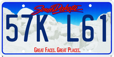 SD license plate 57KL61