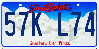 SD license plate 57KL74