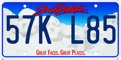 SD license plate 57KL85
