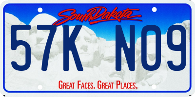 SD license plate 57KN09