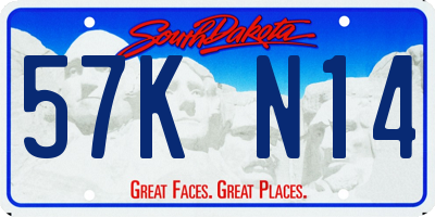 SD license plate 57KN14